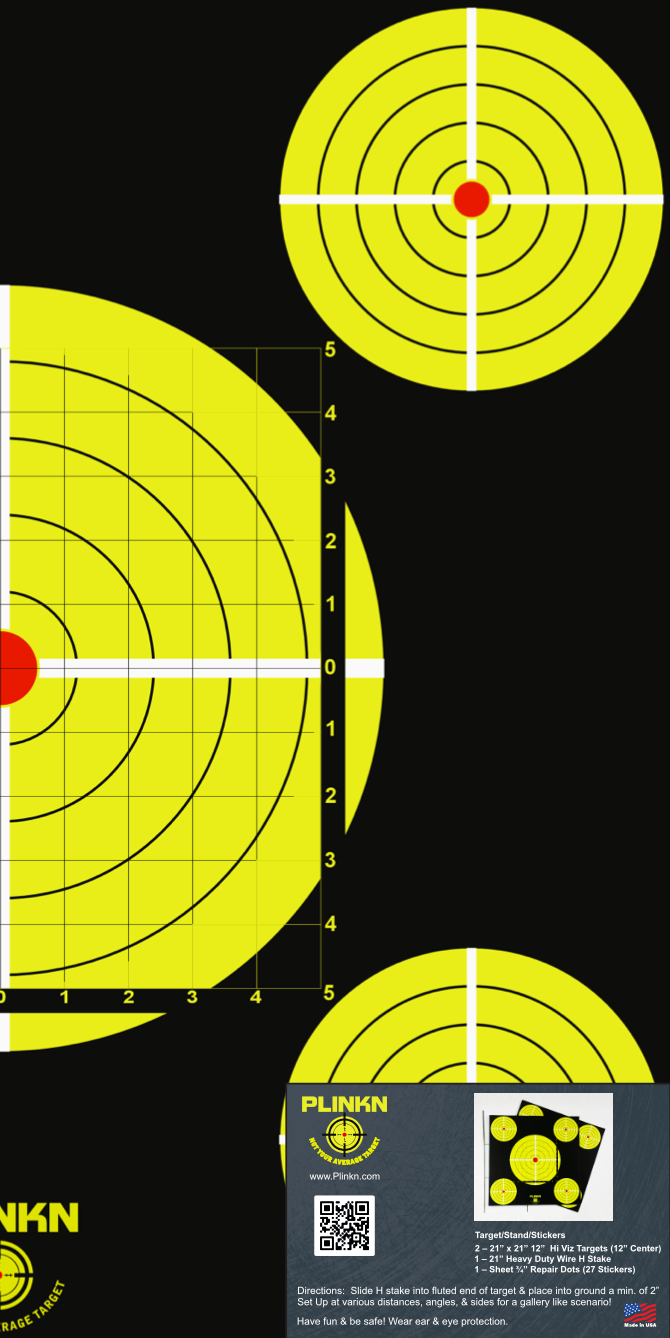 21" LARGE SINGLE TARGET (2) PER PK